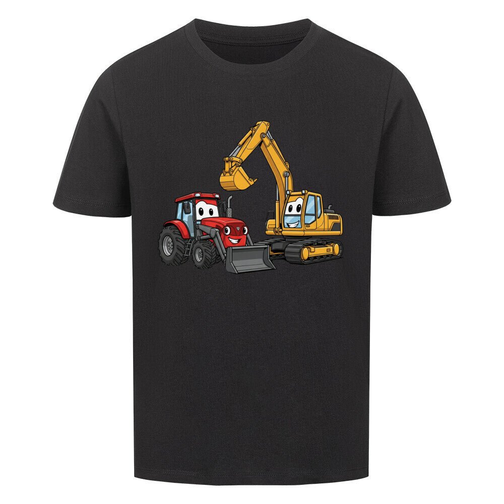 Kindershirt mit Traktor und Bagger Motiv online bestellen kaufen