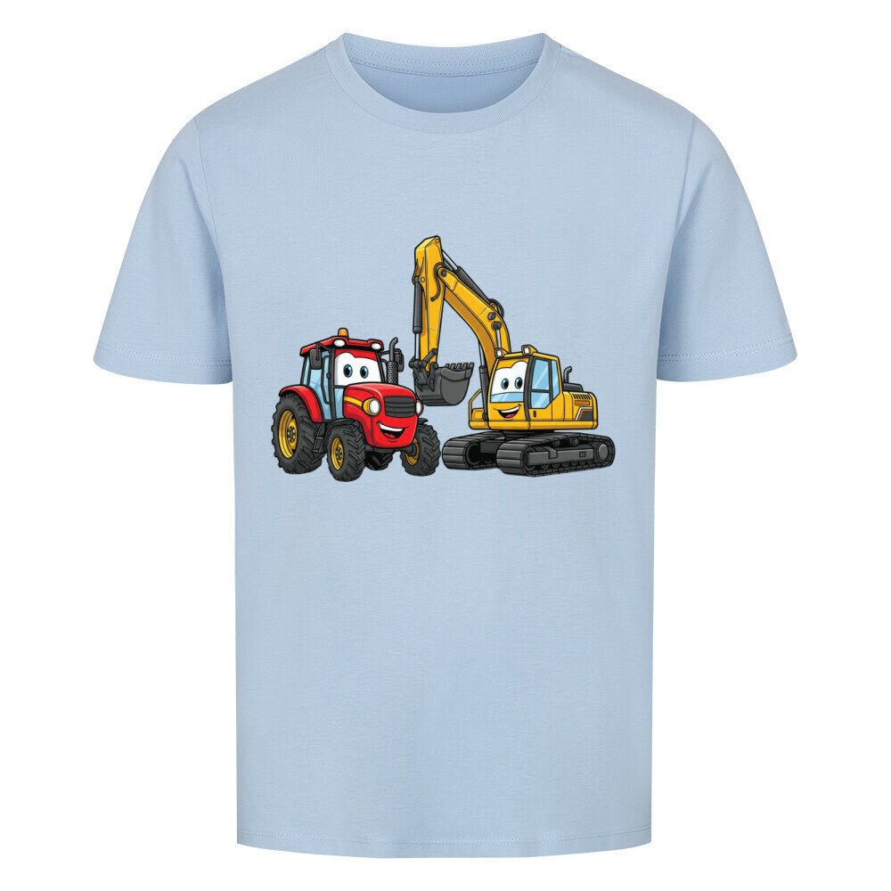 Kindershirt mit Traktor und Bagger Motiv online bestellen kaufen