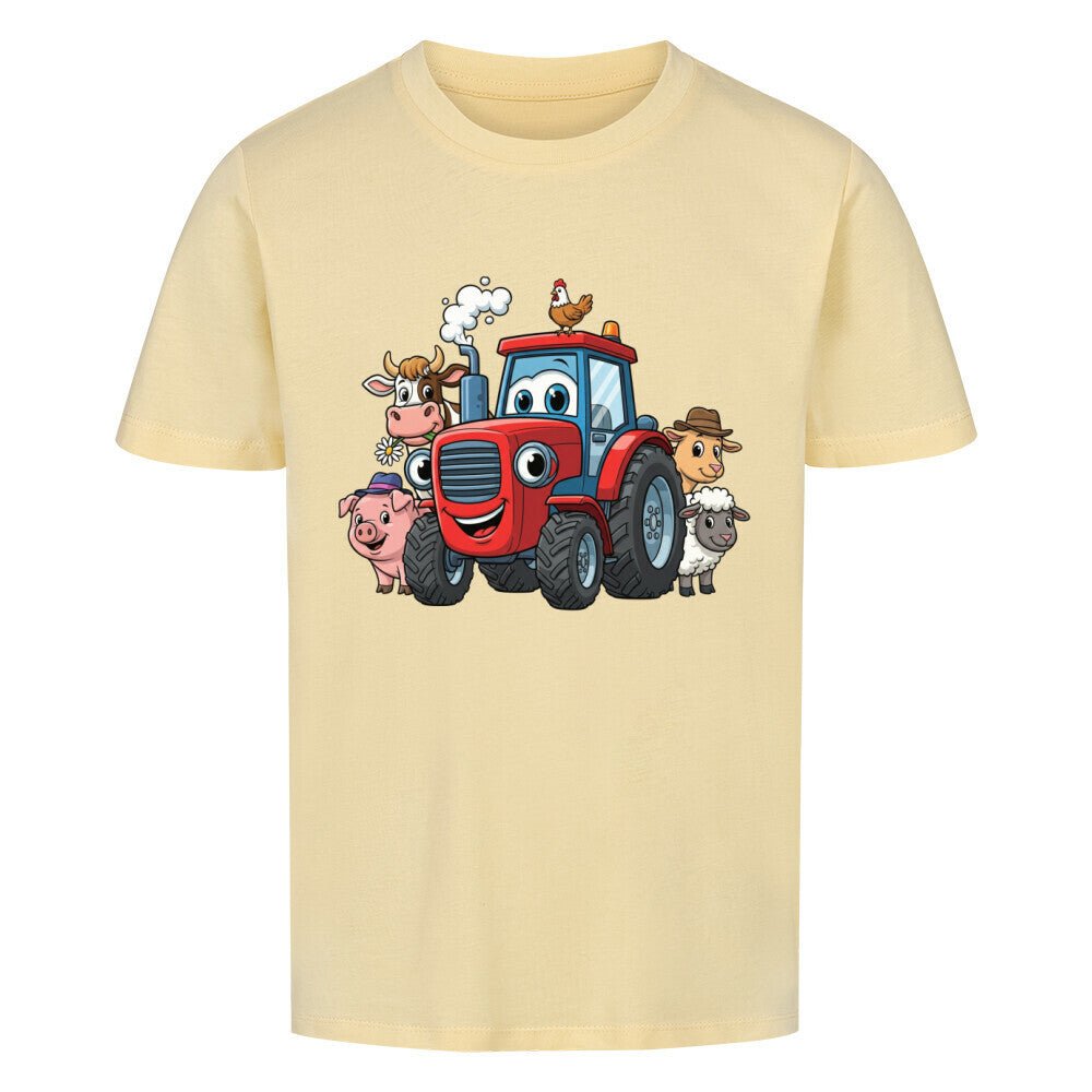 Kindershirt mit Traktor und Bauernhof Tiere Motiv online bestellen kaufen
