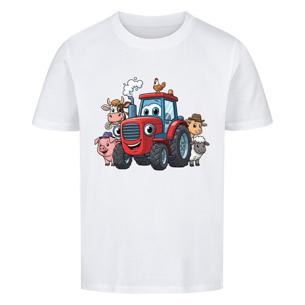 Kindershirt mit Traktor und Bauernhof Tiere Motiv online bestellen kaufen