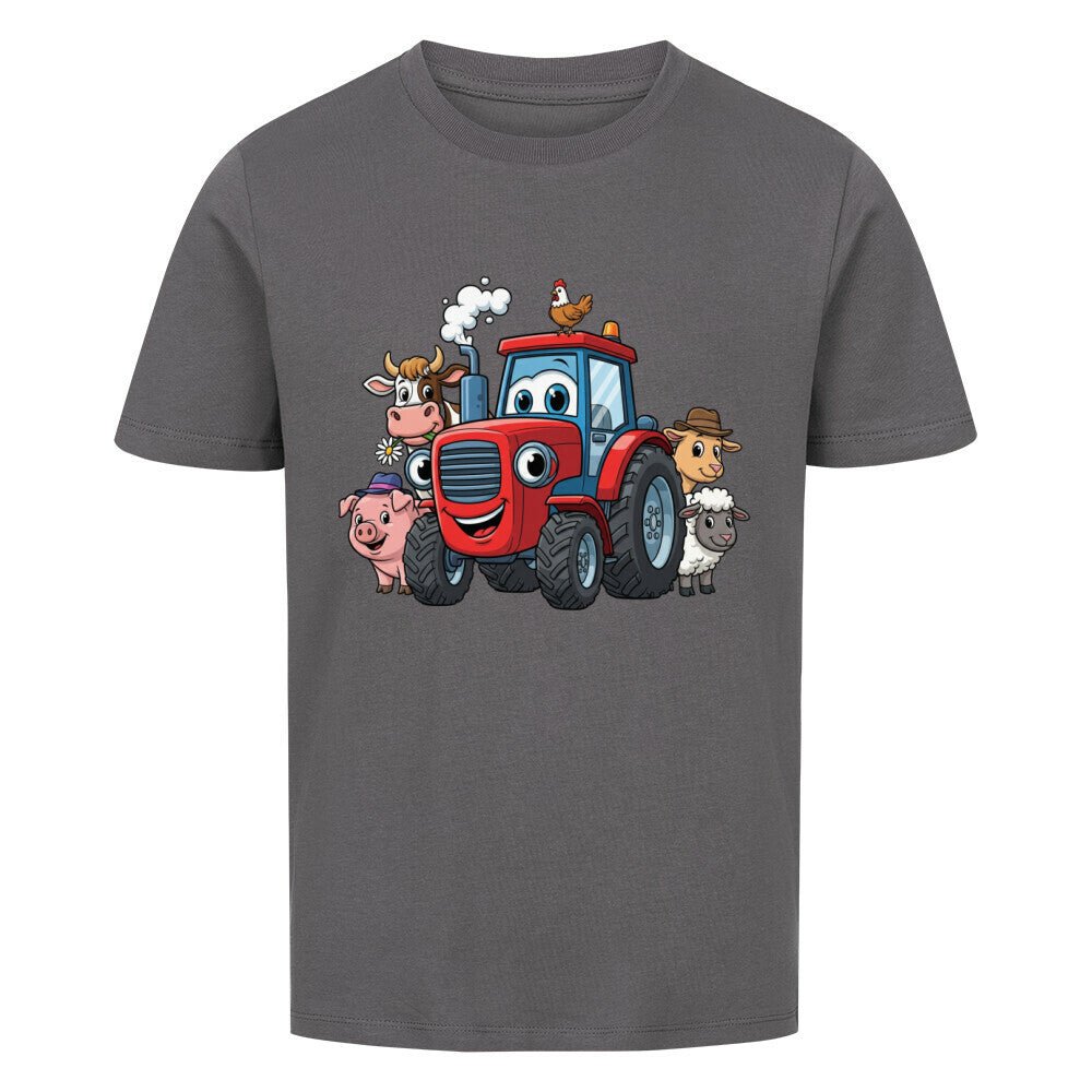 Kindershirt mit Traktor und Bauernhof Tiere Motiv online bestellen kaufen