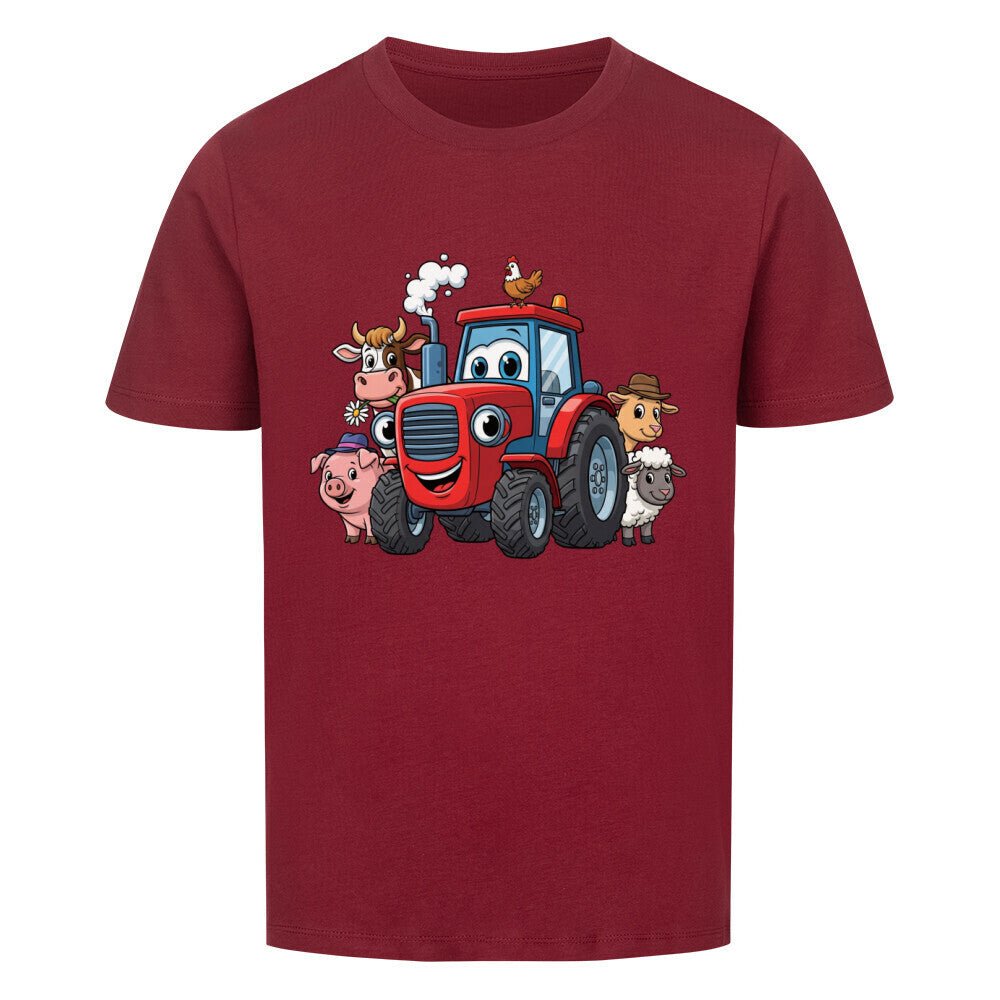 Kindershirt mit Traktor und Bauernhof Tiere Motiv online bestellen kaufen