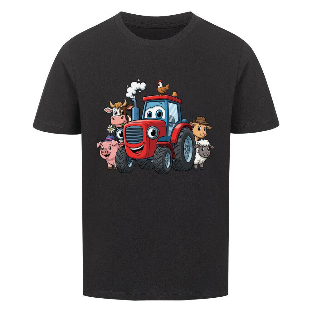 Kindershirt mit Traktor und Bauernhof Tiere Motiv online bestellen kaufen