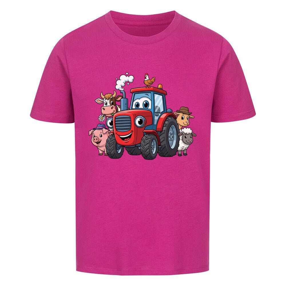Kindershirt mit Traktor und Bauernhof Tiere Motiv online bestellen kaufen