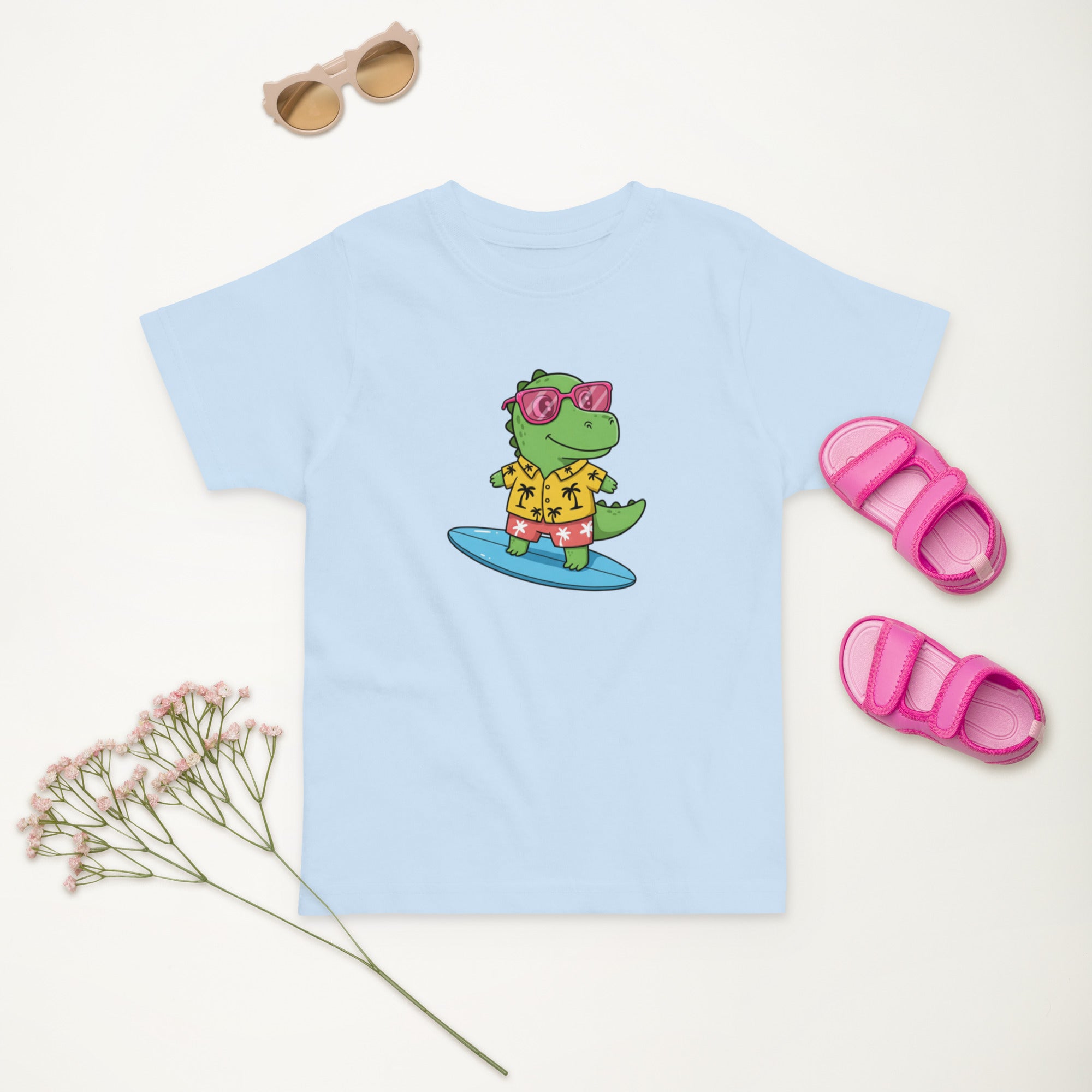 T-Shirt für Kleinkinder, Dino, Surfboard, Sommer - KinderMode Shop super angenehm Online Kaufen Bestellen Deutschland