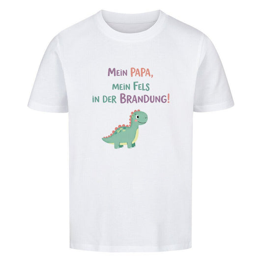 Vatertag Kinder T-Shirt Bio Baumwolle - Papa Fels in der Brandung, Dino - KinderMode Shop super angenehm Online Kaufen Bestellen Deutschland
