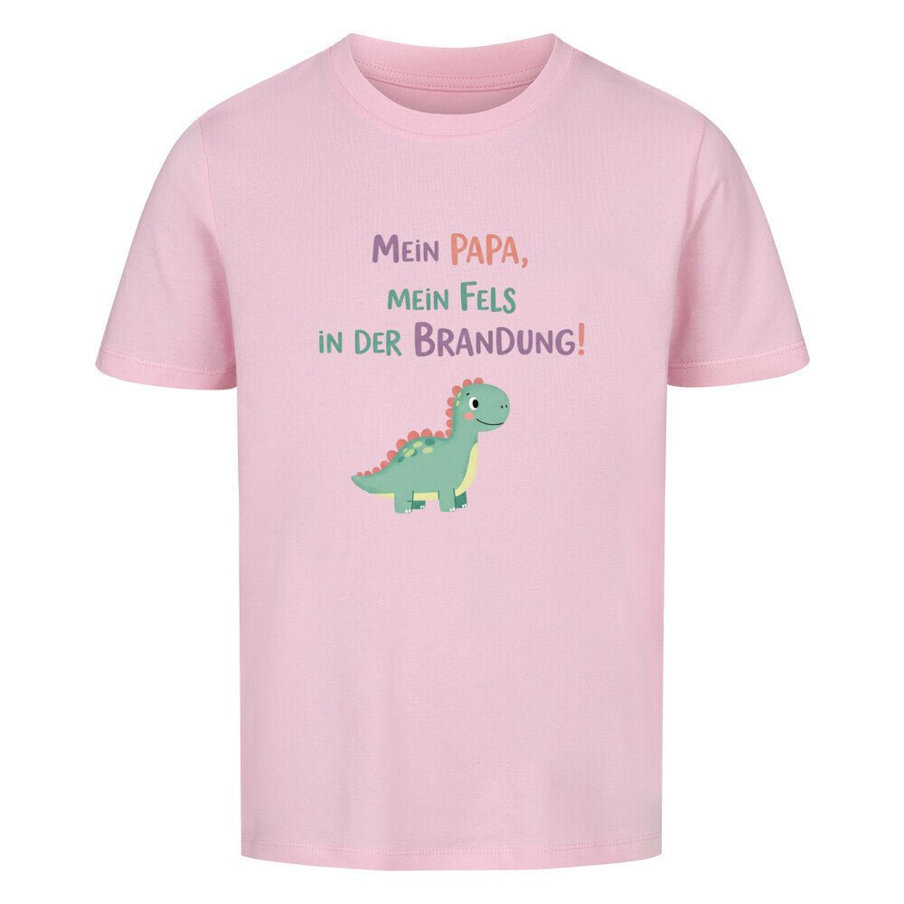 Vatertag Kinder T-Shirt Bio Baumwolle - Papa Fels in der Brandung, Dino - KinderMode Shop super angenehm Online Kaufen Bestellen Deutschland