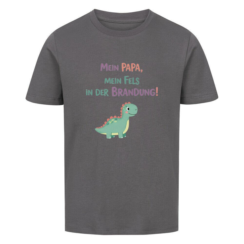 Vatertag Kinder T-Shirt Bio Baumwolle - Papa Fels in der Brandung, Dino - KinderMode Shop super angenehm Online Kaufen Bestellen Deutschland