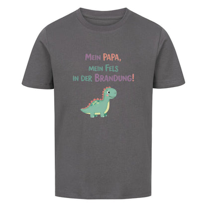 Vatertag Kinder T-Shirt Bio Baumwolle - Papa Fels in der Brandung, Dino - KinderMode Shop super angenehm Online Kaufen Bestellen Deutschland