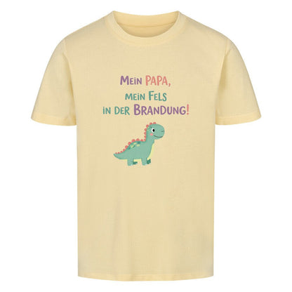 Vatertag Kinder T-Shirt Bio Baumwolle - Papa Fels in der Brandung, Dino - KinderMode Shop super angenehm Online Kaufen Bestellen Deutschland