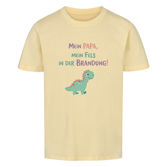Vatertag Kinder T-Shirt Bio Baumwolle - Papa Fels in der Brandung, Dino - KinderMode Shop super angenehm Online Kaufen Bestellen Deutschland