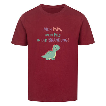 Vatertag Kinder T-Shirt Bio Baumwolle - Papa Fels in der Brandung, Dino - KinderMode Shop super angenehm Online Kaufen Bestellen Deutschland