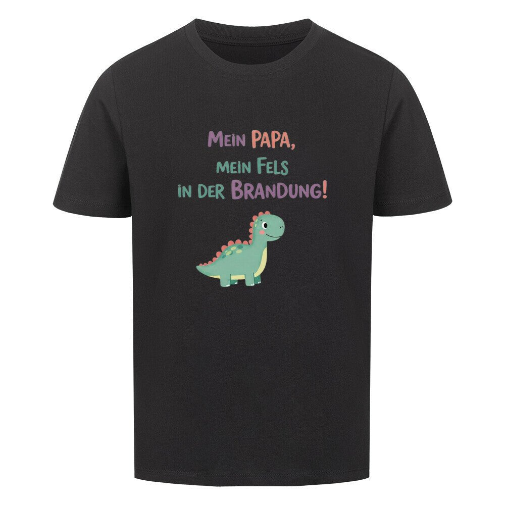 Vatertag Kinder T-Shirt Bio Baumwolle - Papa Fels in der Brandung, Dino - KinderMode Shop super angenehm Online Kaufen Bestellen Deutschland