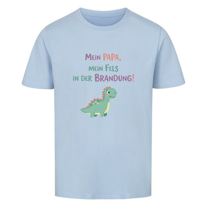 Vatertag Kinder T-Shirt Bio Baumwolle - Papa Fels in der Brandung, Dino - KinderMode Shop super angenehm Online Kaufen Bestellen Deutschland