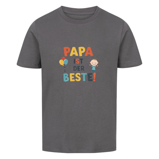Vatertag Kinder T-Shirt Bio Baumwolle - Papa ist der Beste - KinderMode Shop super angenehm Online Kaufen Bestellen Deutschland