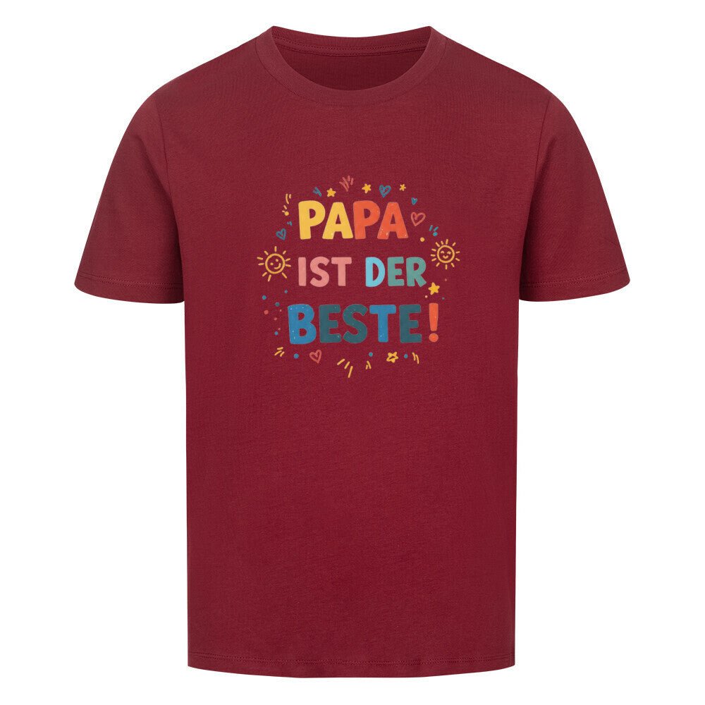 Vatertag Kinder T-Shirt Bio Baumwolle - Papa ist der Beste - KinderMode Shop super angenehm Online Kaufen Bestellen Deutschland