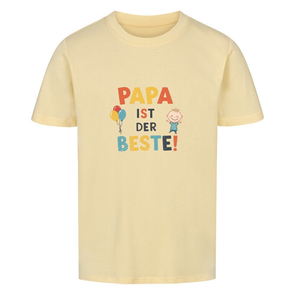 Vatertag Kinder T-Shirt Bio Baumwolle - Papa ist der Beste - KinderMode Shop super angenehm Online Kaufen Bestellen Deutschland
